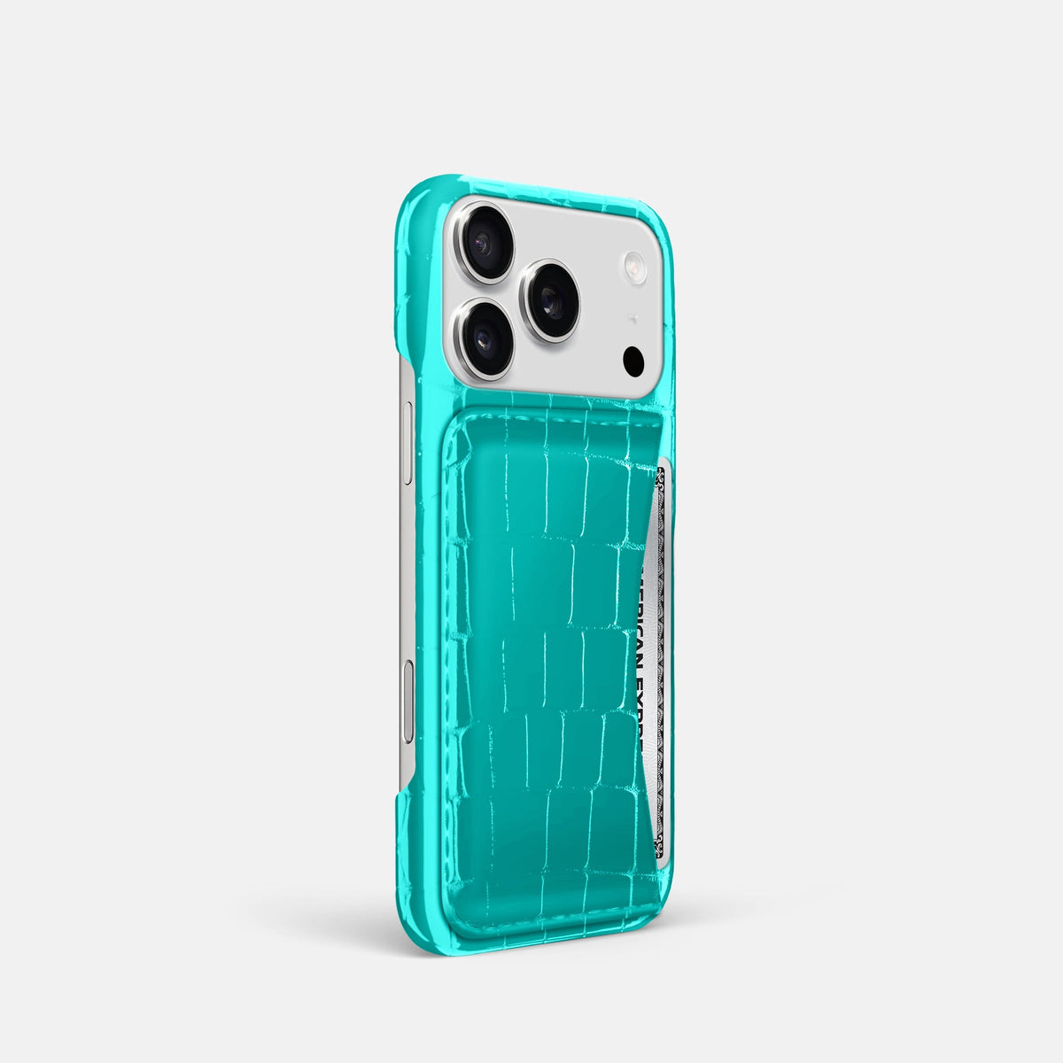 Slim Card Case For iPhone 18 Pro In Shiny Alligator -2 | Mint