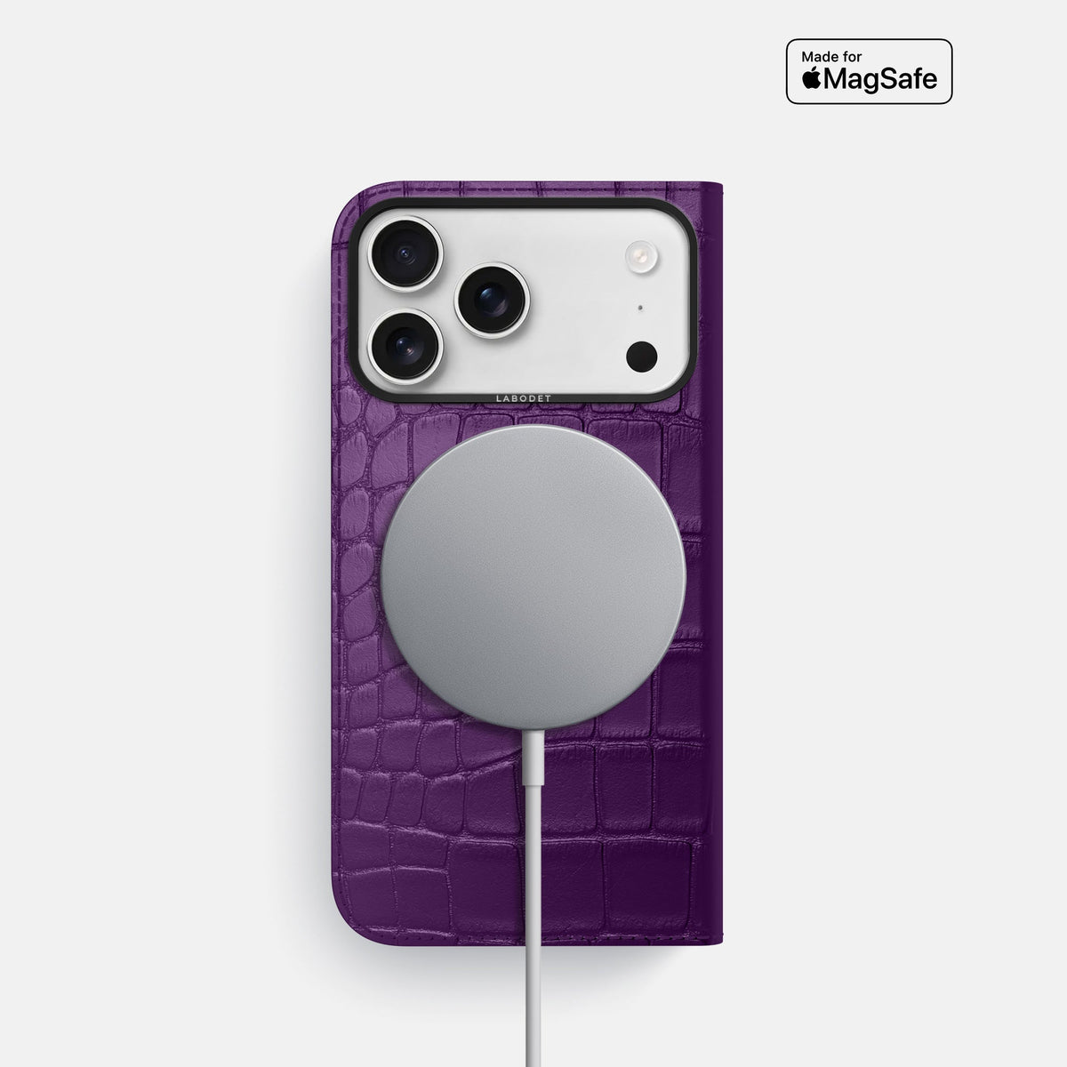 Folio Case For iPhone 18 Pro In Alligator -3 | Purple-Black