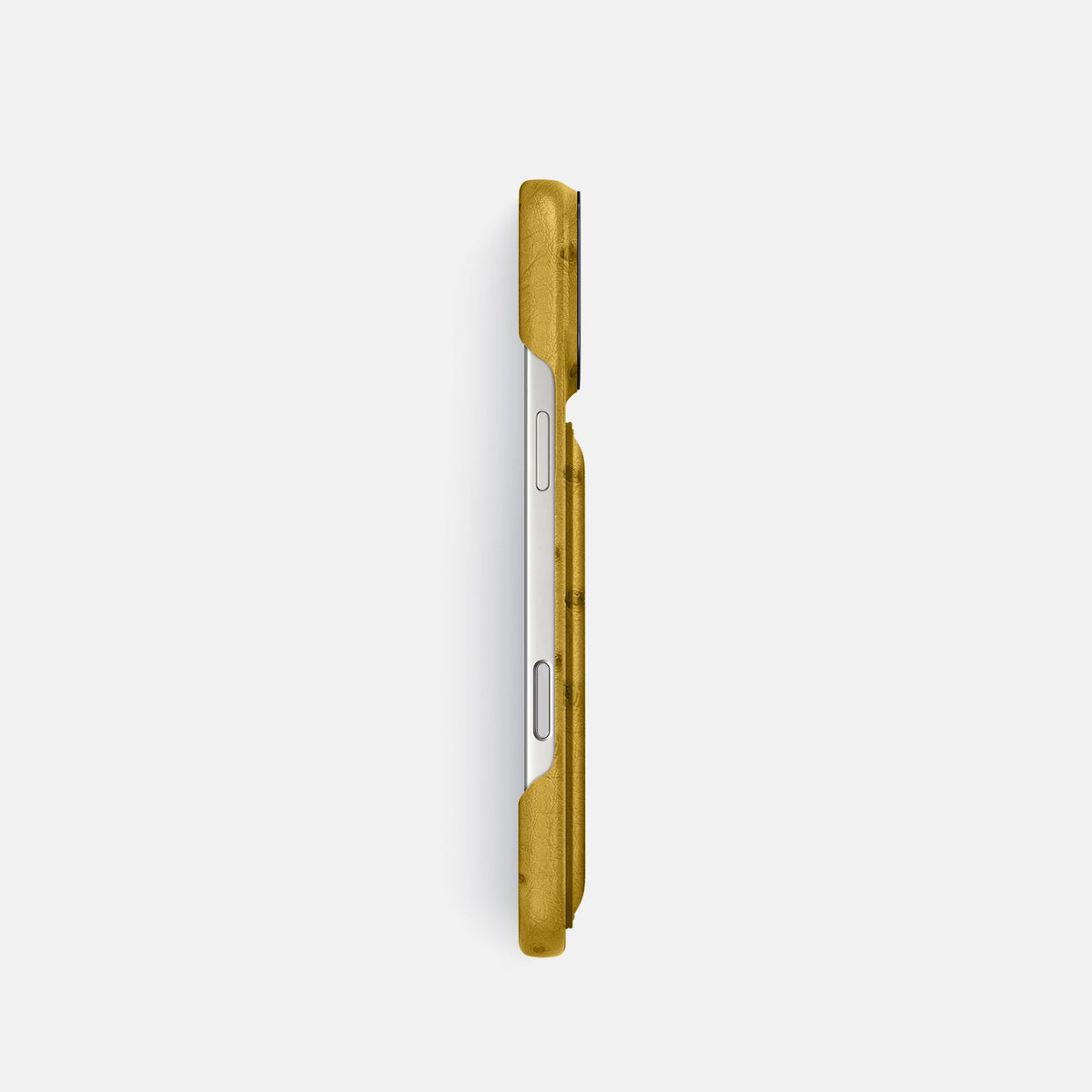 Double Card Case For iPhone 18 Pro In Ostrich -3 | Gold-Black