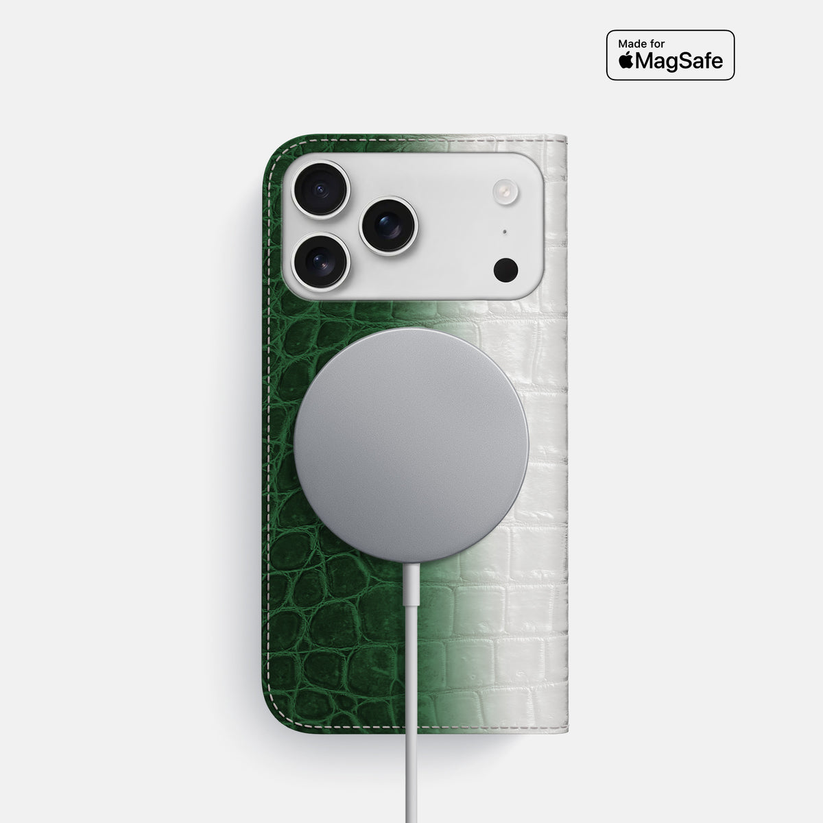 Folio Slim Case For iPhone 17 Pro In Himalayan Crocodile -3 | Green