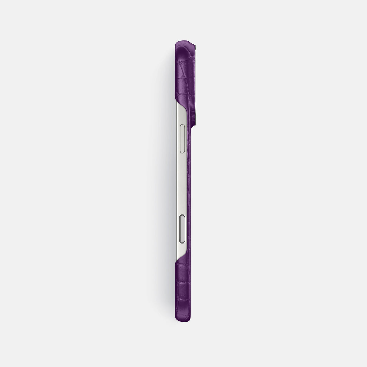 Classic Case For iPhone 17 Pro Max In Alligator -3 | Purple-Steel