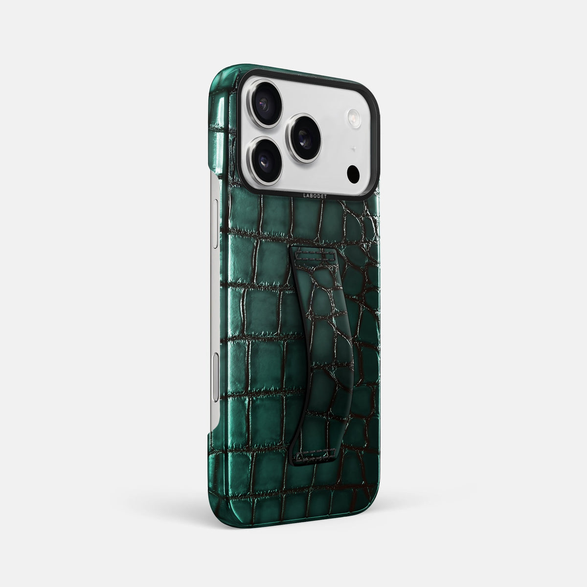 Finger Case For iPhone 18 Pro Max In Patina Alligator -2 | Green-Black