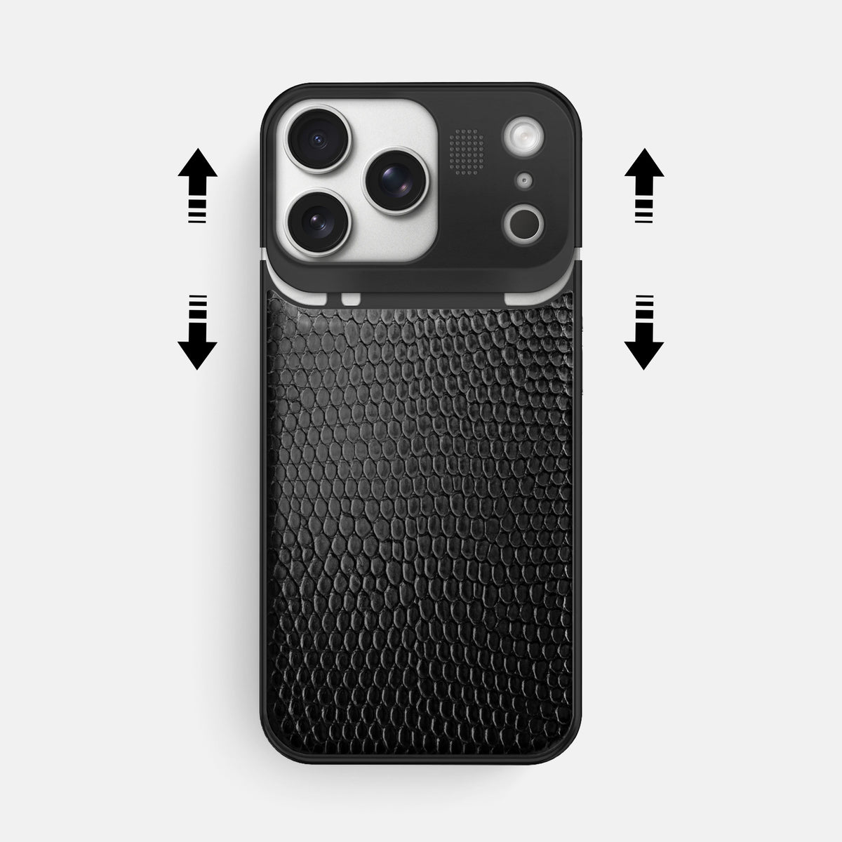Metal Case For iPhone 17 Pro Max In Lizard -2 | Black-Black