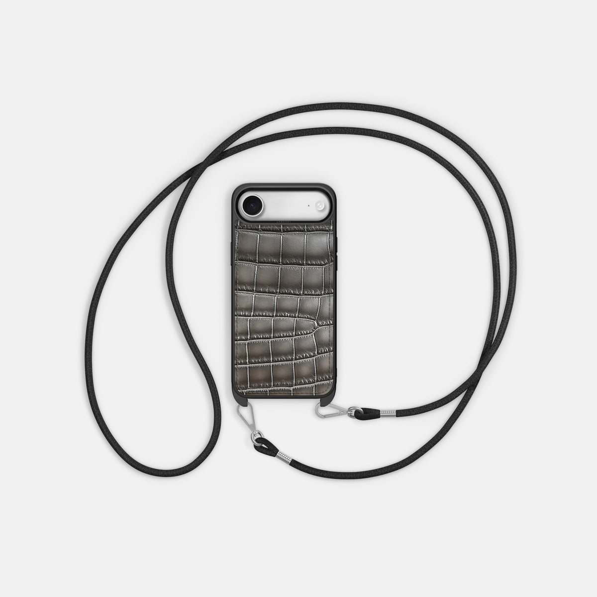 Crossbody Sport Case For iPhone 17 Air In Patina Alligator -5 | Grey