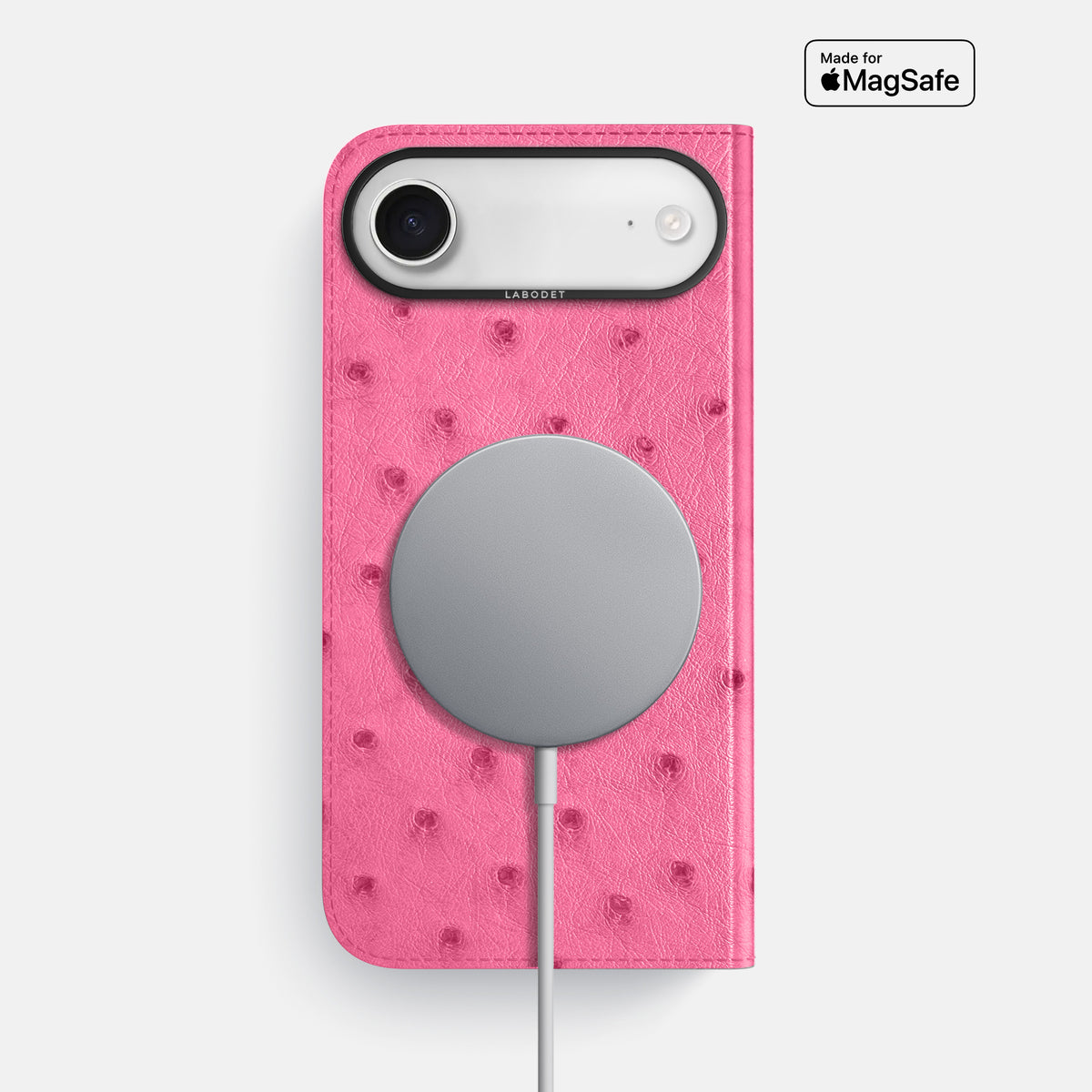 Folio Case For iPhone 17 Air In Ostrich -3 | Pink-Black