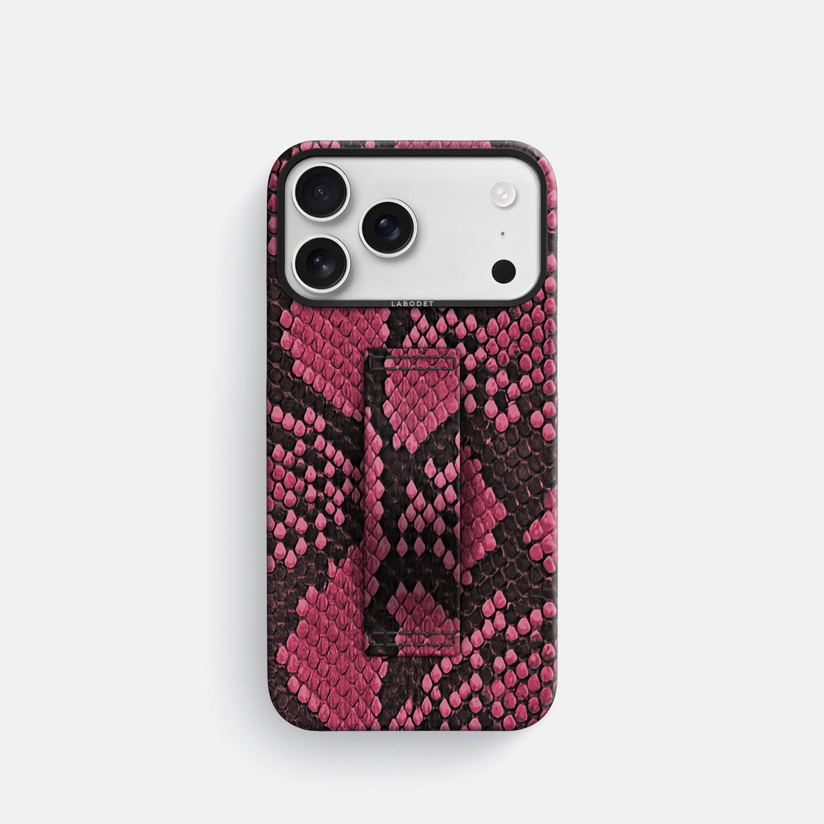 Finger Case For iPhone 18 Pro In Deluxe Python -1 | Burgundy-Black
