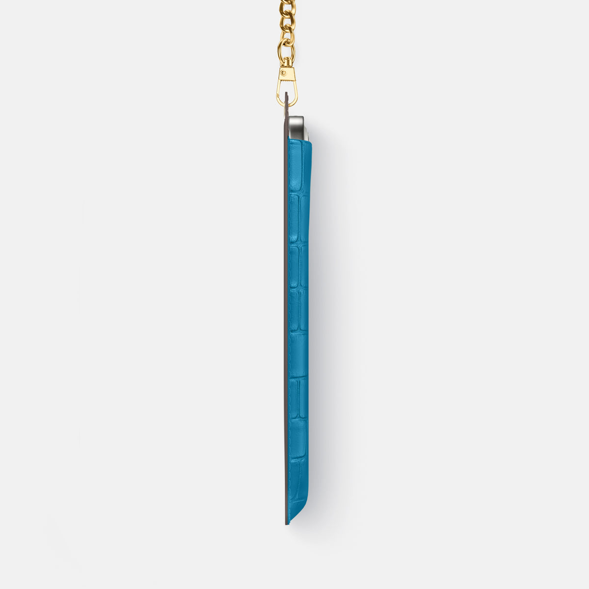 Crossbody Bag For iPhone 17 Pro In Alligator -4 | Curaçao-Blue-Gold
