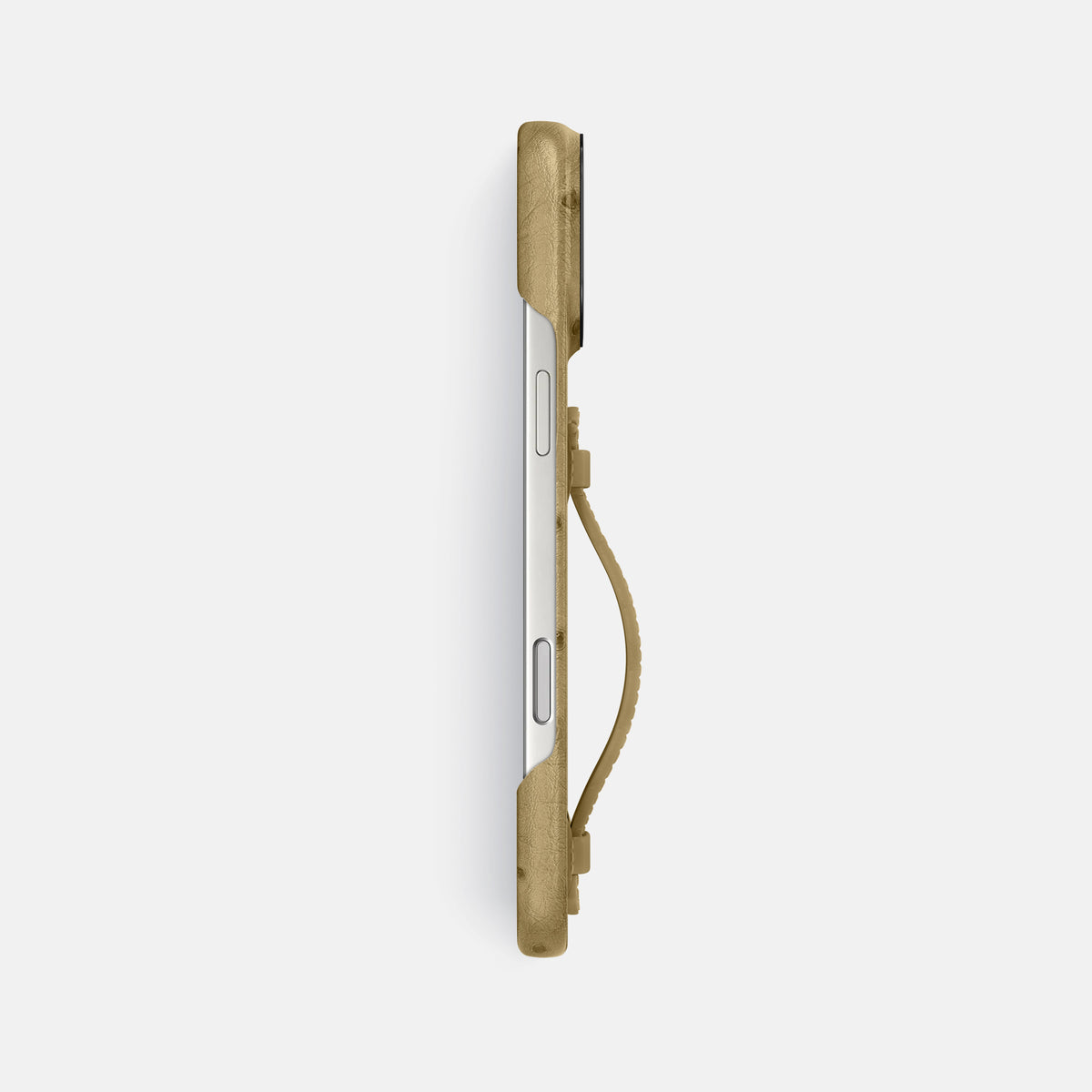 Center Handle For iPhone 17 Pro Max In Ostrich -2 | Desert-Sand-Black