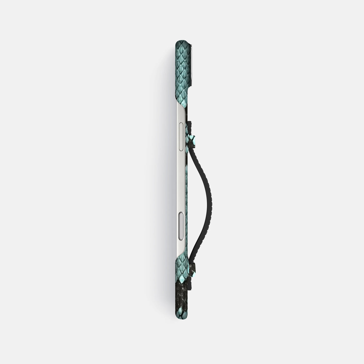 Center Handle For iPhone 17 Air In Deluxe Python -2 | Blue-Lagoon-Steel