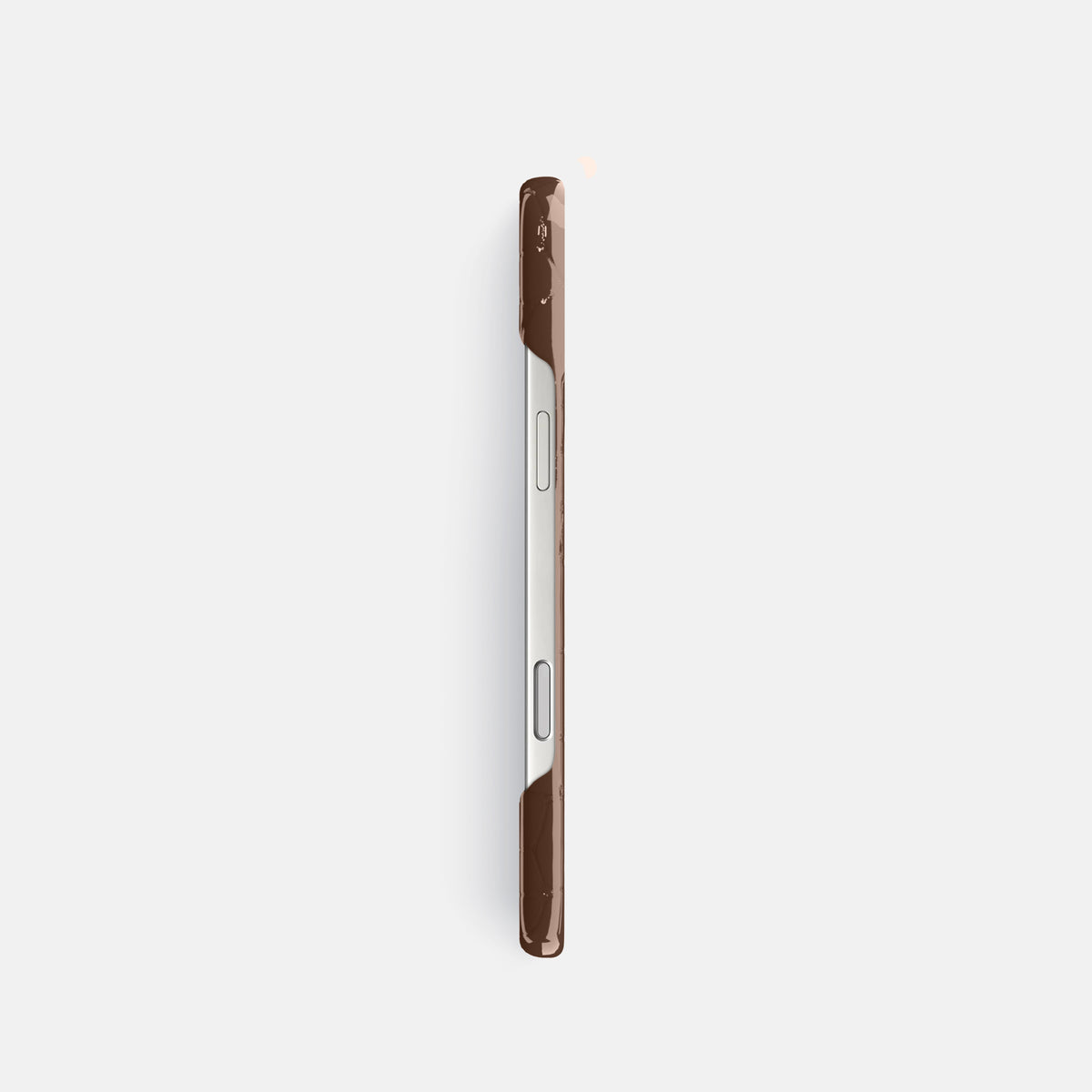 Slim Case For iPhone 17 Pro In Shiny Alligator -3 | Brown