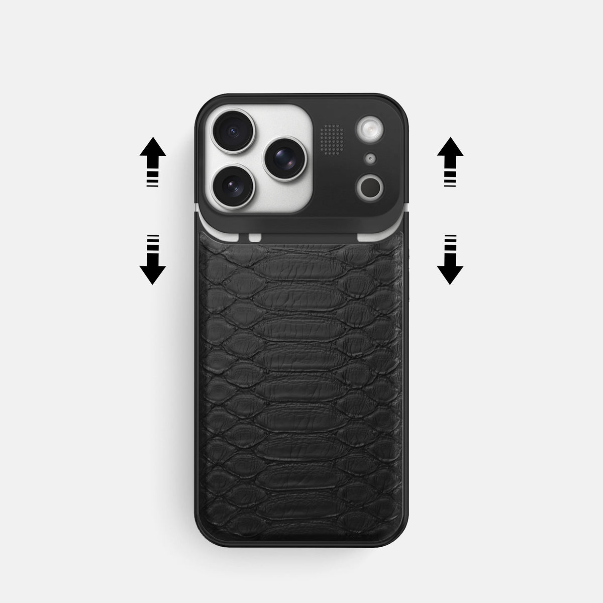 Metal Case For iPhone 17 Pro In Python -2 | Black-Black