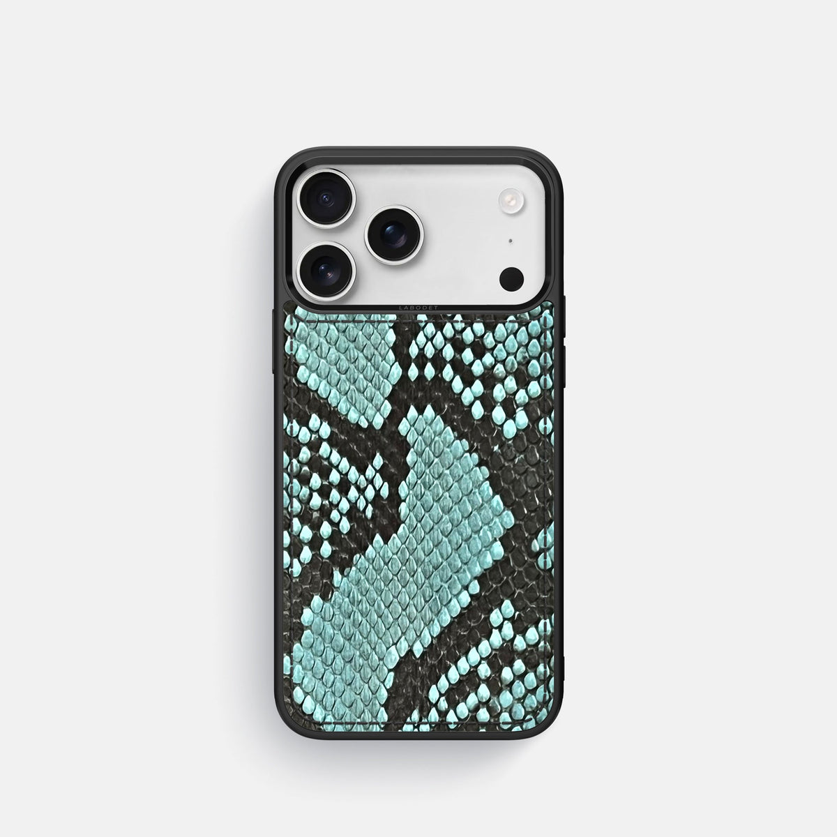 Sport Case For iPhone 18 Pro In Deluxe Python -1 | Blue-Lagoon