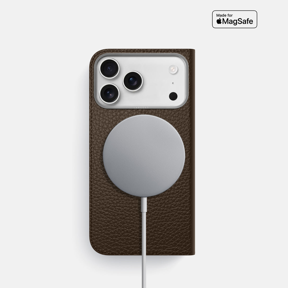 Folio Case For iPhone 17 Pro In Calf -3 | Dark-Brown-Steel