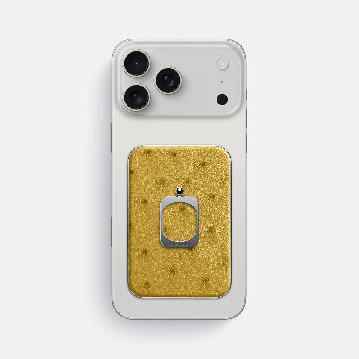 MagSafe Ring For iPhone 17 Pro Max In Ostrich -2 | Gold-Steel