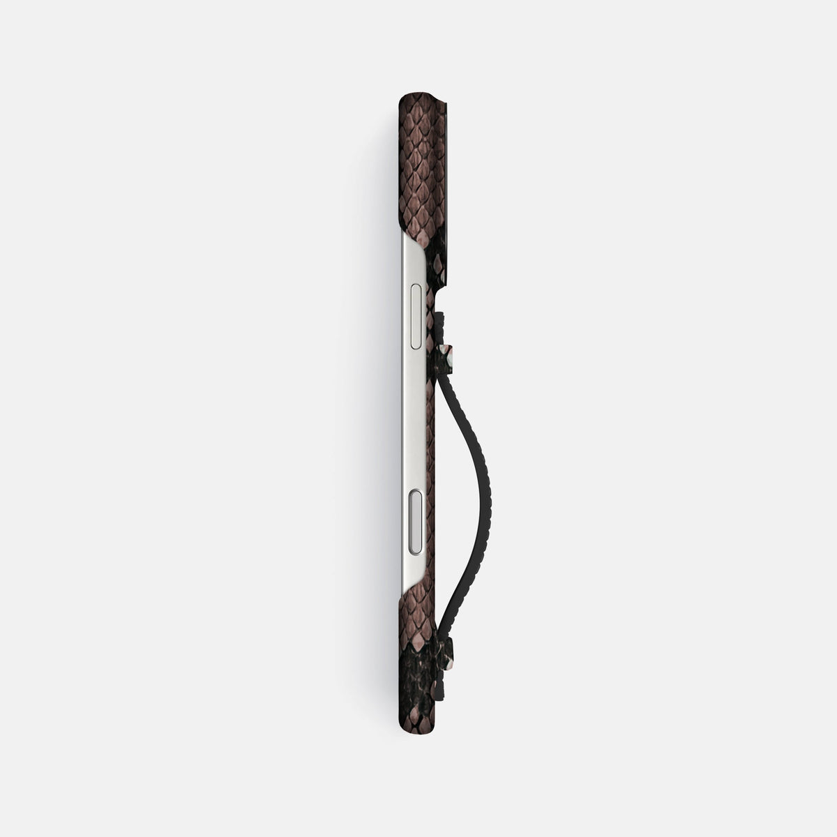Center Handle For iPhone 18 Pro Max In Deluxe Python -2 | Mahogany-Brown-Black