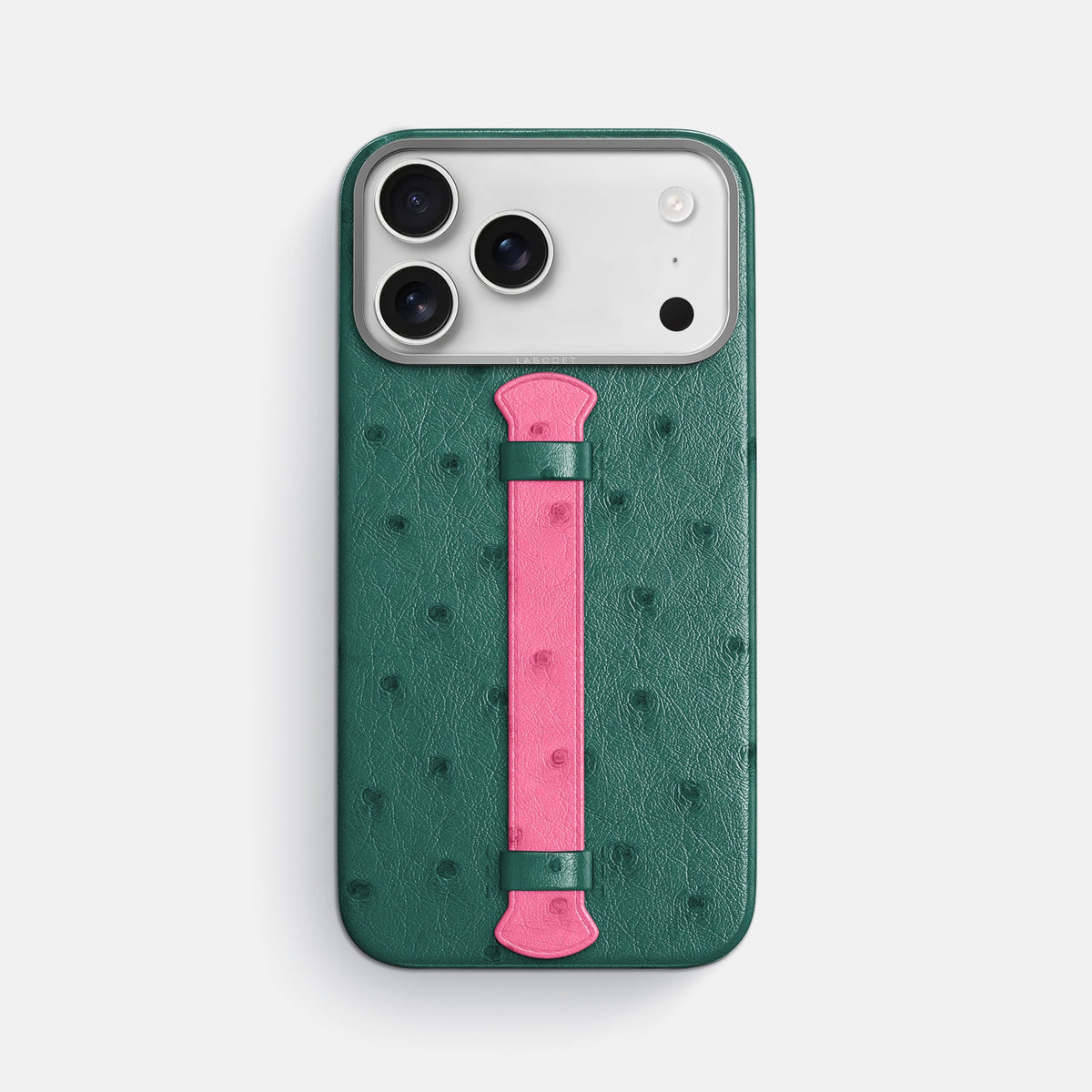 Center Handle Coloré For iPhone 18 Pro Max In Ostrich -1 | Forest-Green-Steel