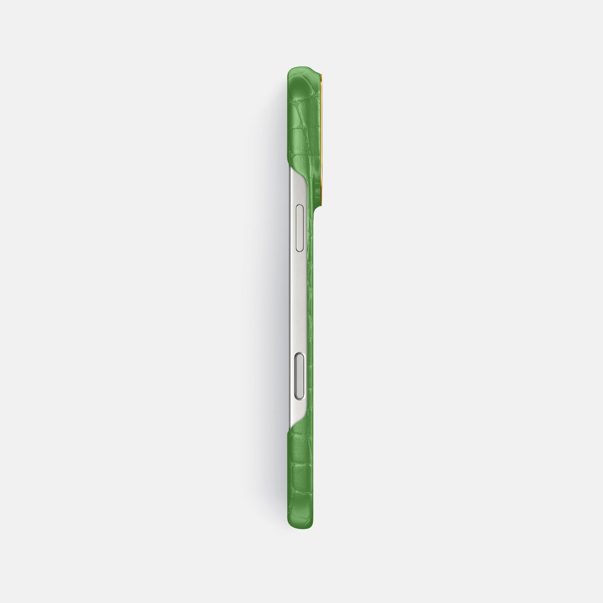 Classic Case For iPhone 17 Pro Max In Alligator -3 | Apple-Green-Gold