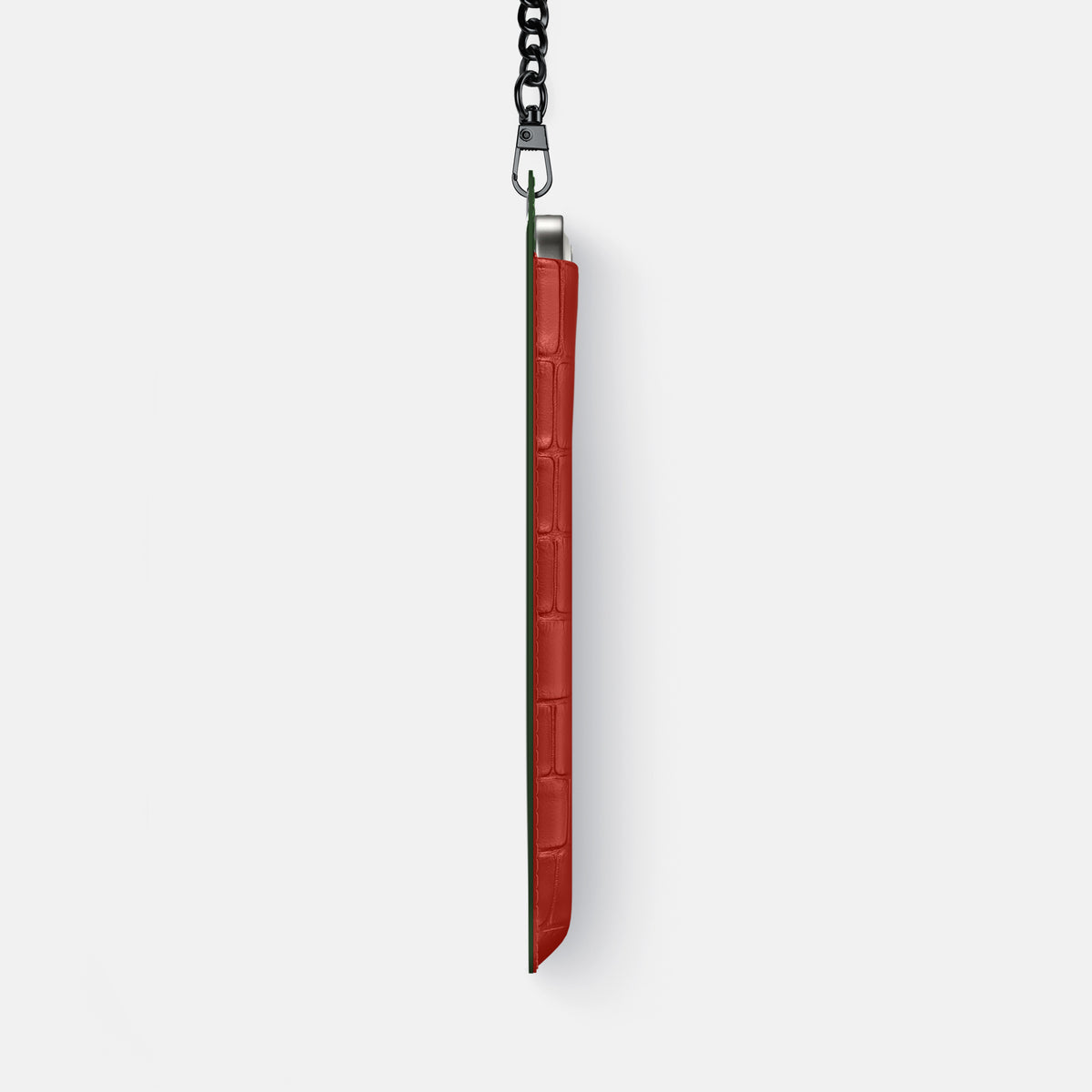 Crossbody Bag For iPhone 17 Pro In Alligator -4 | Red-Black