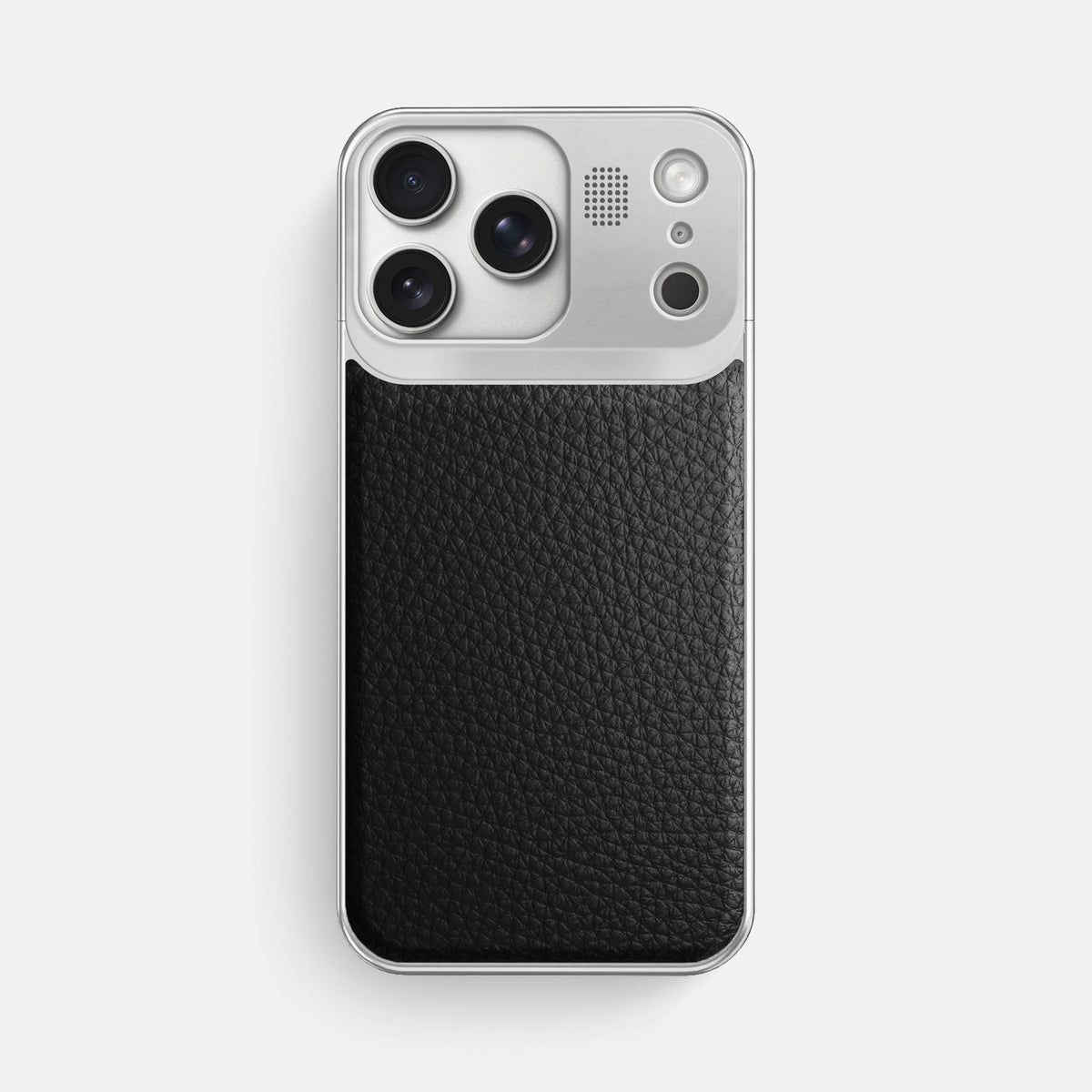 Metal Case For iPhone 17 Pro Max In Calf -1 | Black-Steel