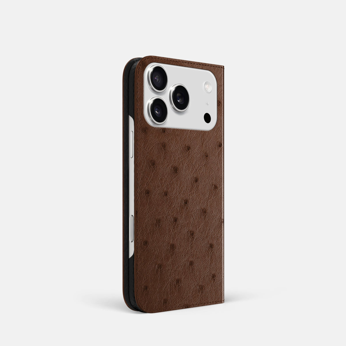 Folio Slim Case For iPhone 18 Pro In Ostrich -1 | Chocolate