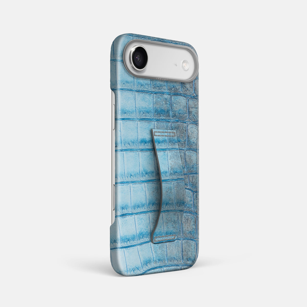 Finger Case For iPhone 17 Air In Himalayan Crocodile -2 | Ice-Blue-Steel