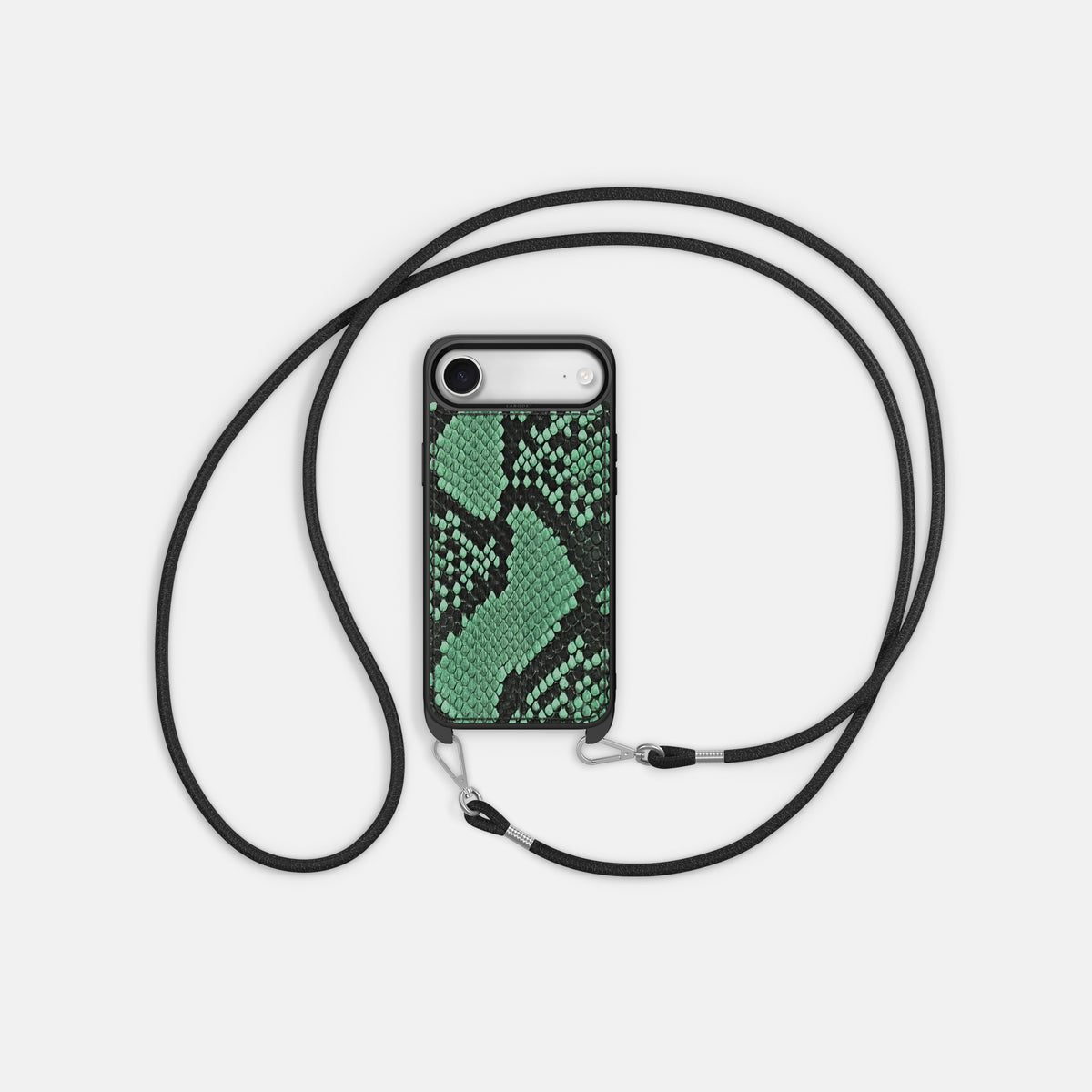 Crossbody Sport Case For iPhone 17 Air In Deluxe Python -5 | Forest-Green