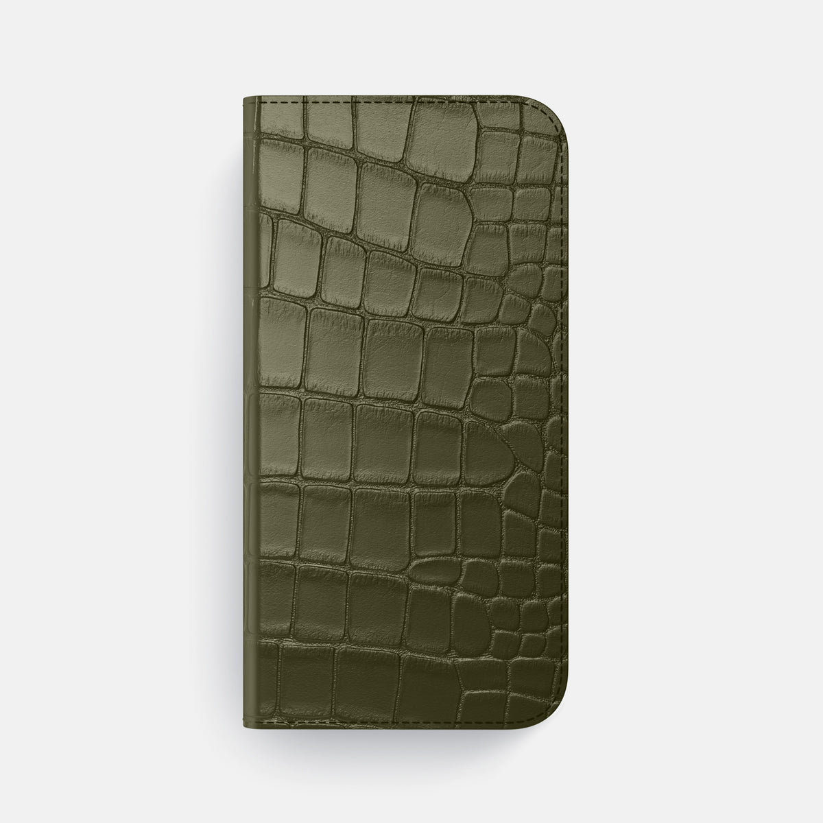 Folio Case For iPhone 17 Air In Alligator -4 | Kaki-Green-Steel