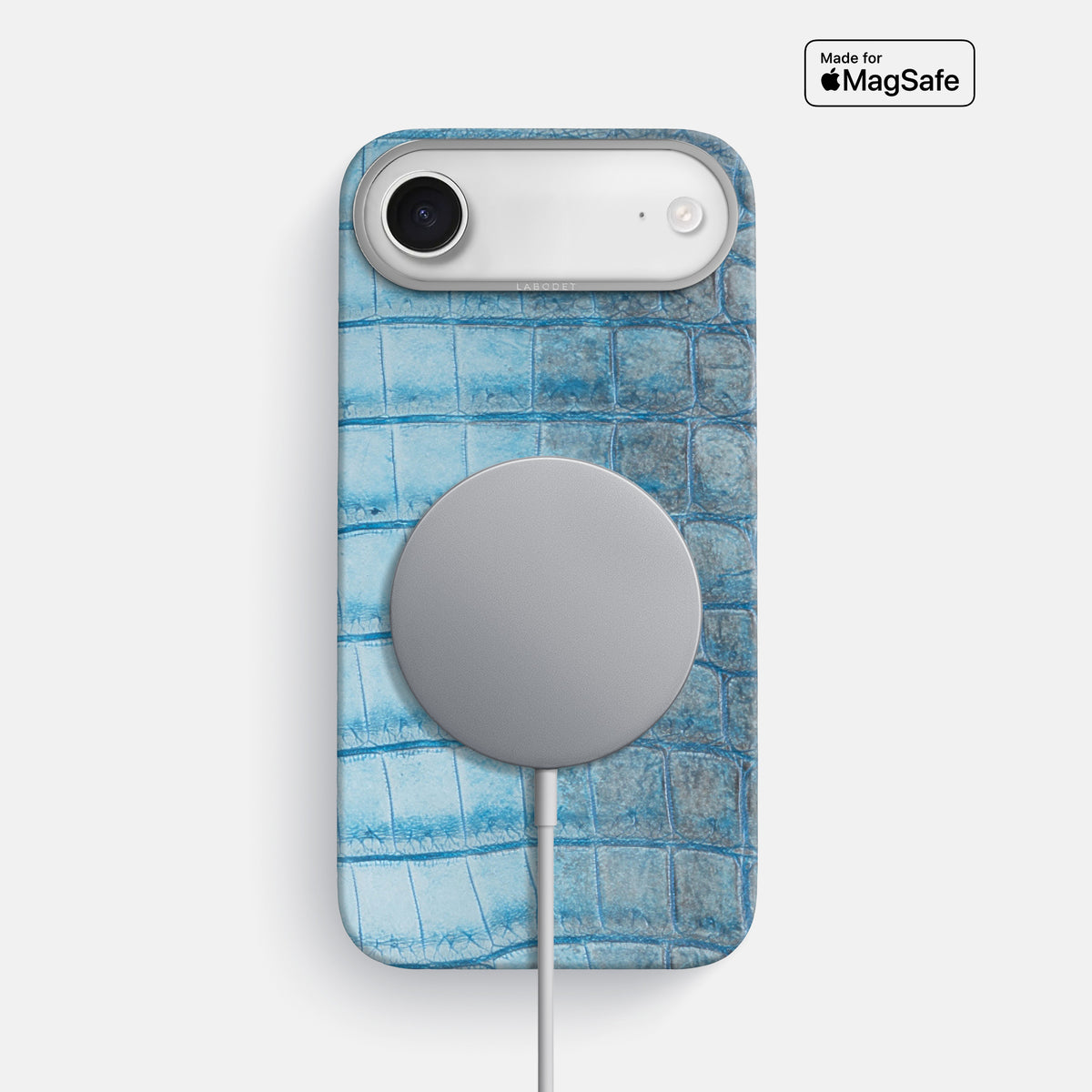 Classic Case For iPhone 17 Air In Himalayan Crocodile -4 | Ice-Blue-Steel