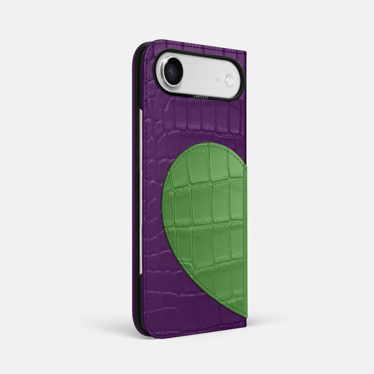 Folio Case With Heart For iPhone 17 Air In Alligator -1 | Purple-Black