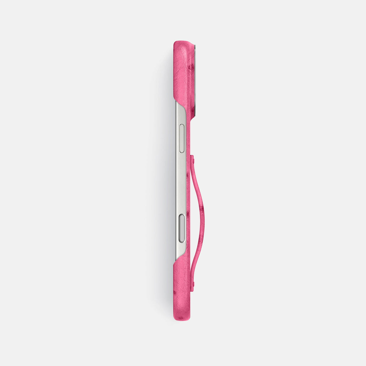 Finger Case For iPhone 18 Pro Max In Ostrich -3 | Pink-Steel