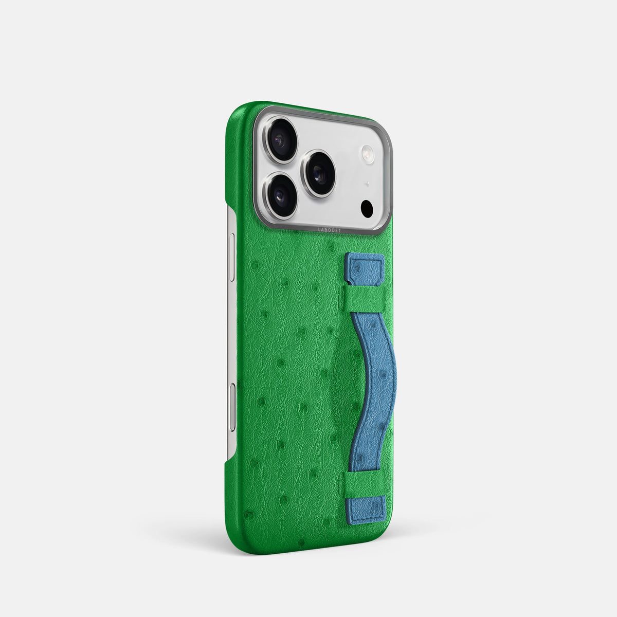 Handle Case Coloré For iPhone 18 Pro In Ostrich -2 | Kentucky-Green-Steel