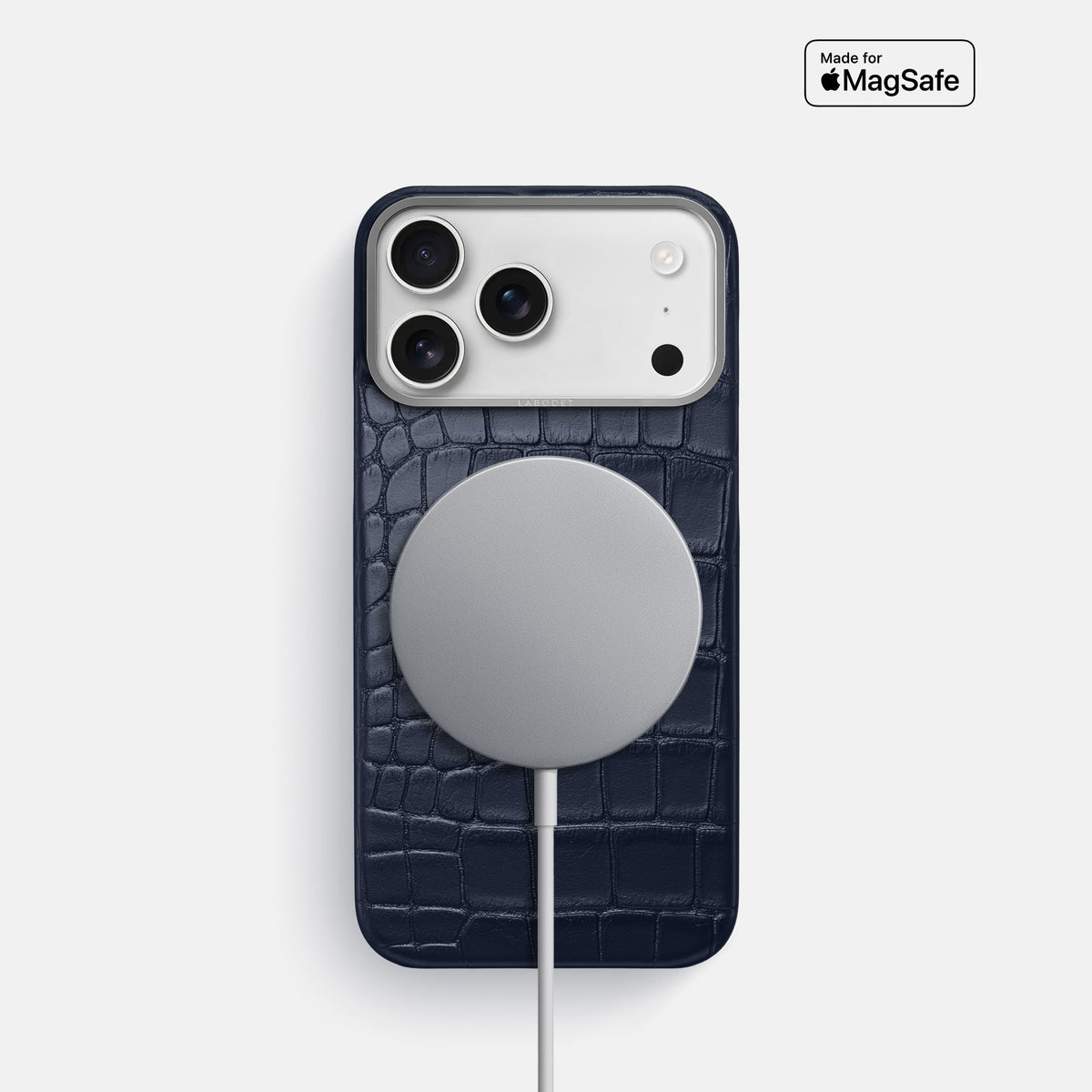 Classic Case For iPhone 18 Pro In Alligator -5 | Navy-Blue-Steel