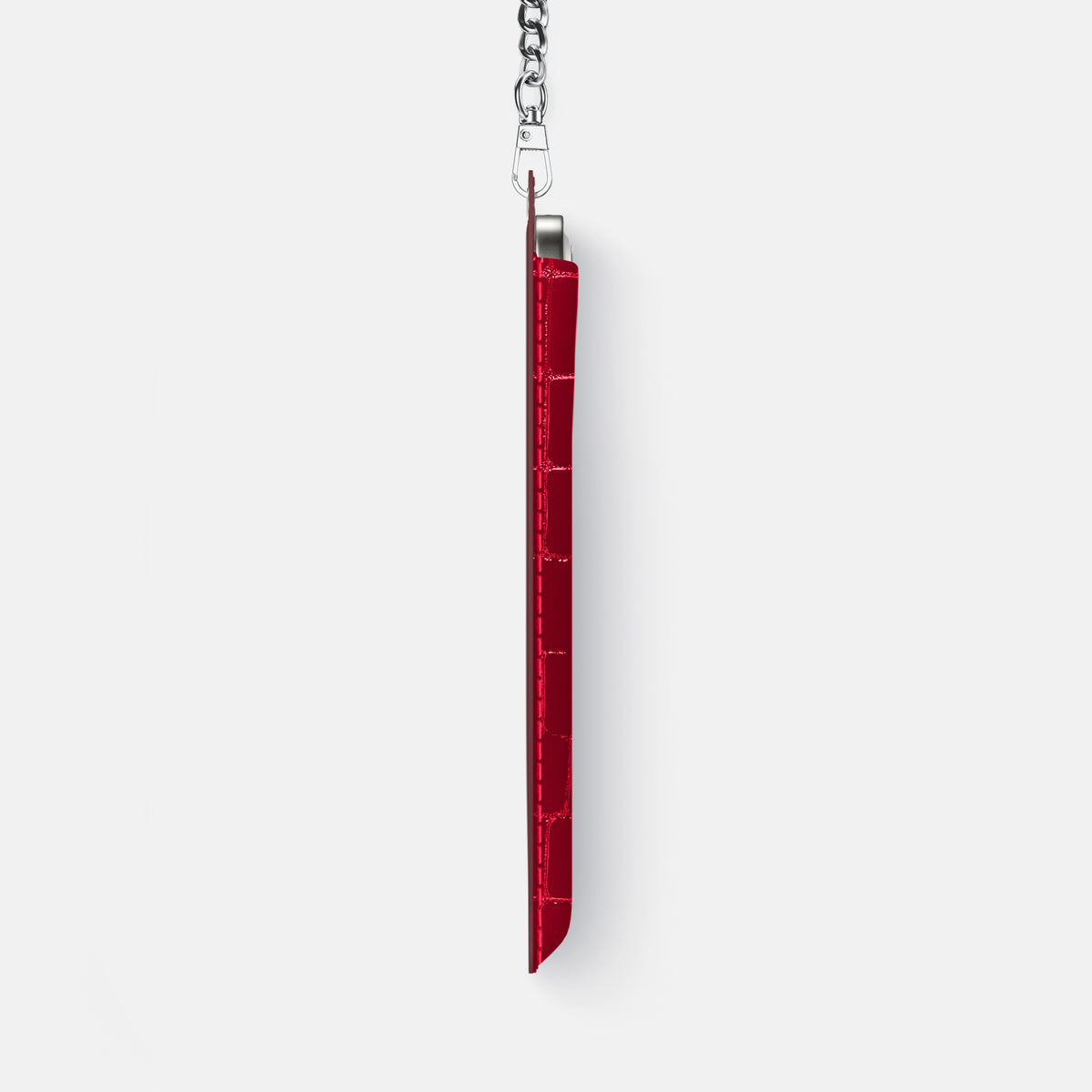 Crossbody Bag For iPhone 17 Air In Shiny Alligator -4 | Cherry-Steel