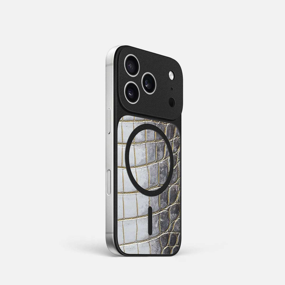 MagSafe Mask For iPhone 18 Pro In Himalayan Crocodile -2 | Gold