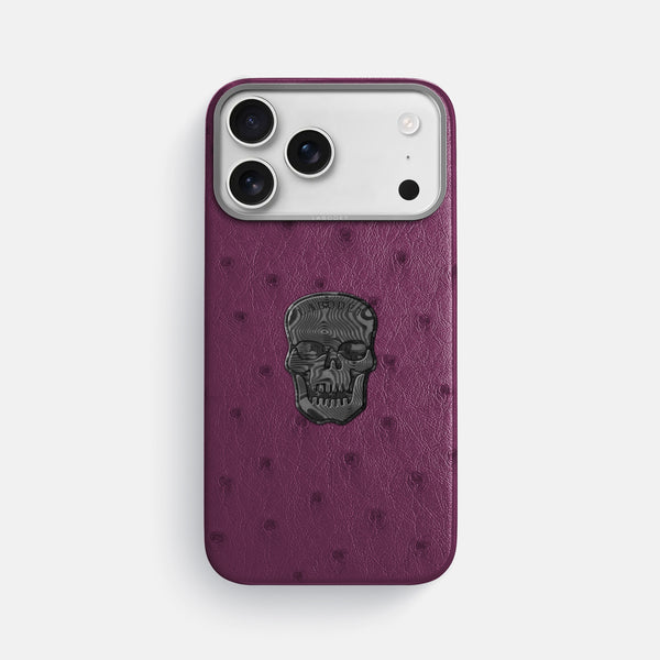Classic Case With Carbon Skull For iPhone 17 Pro Max In Ostrich