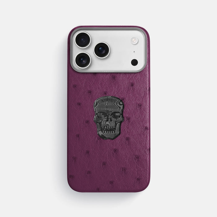 Classic Case With Carbon Skull For iPhone 17 Pro Max In Ostrich -1 | Purple-Steel