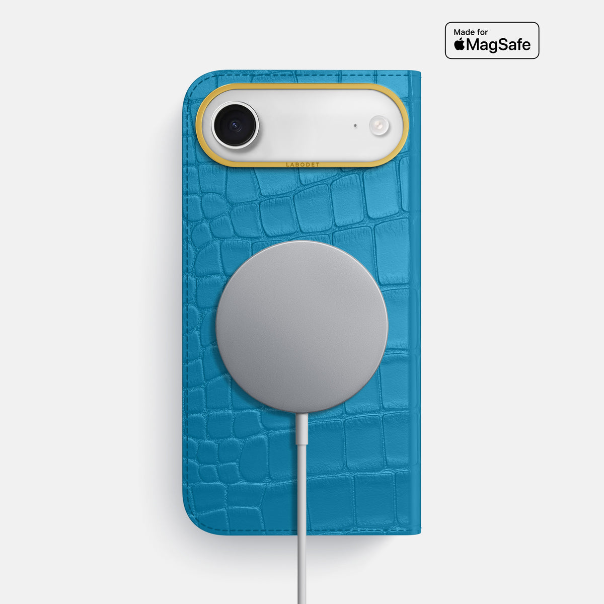 Folio Case For iPhone 17 Air In Alligator -3 | Curaçao-Blue-Gold