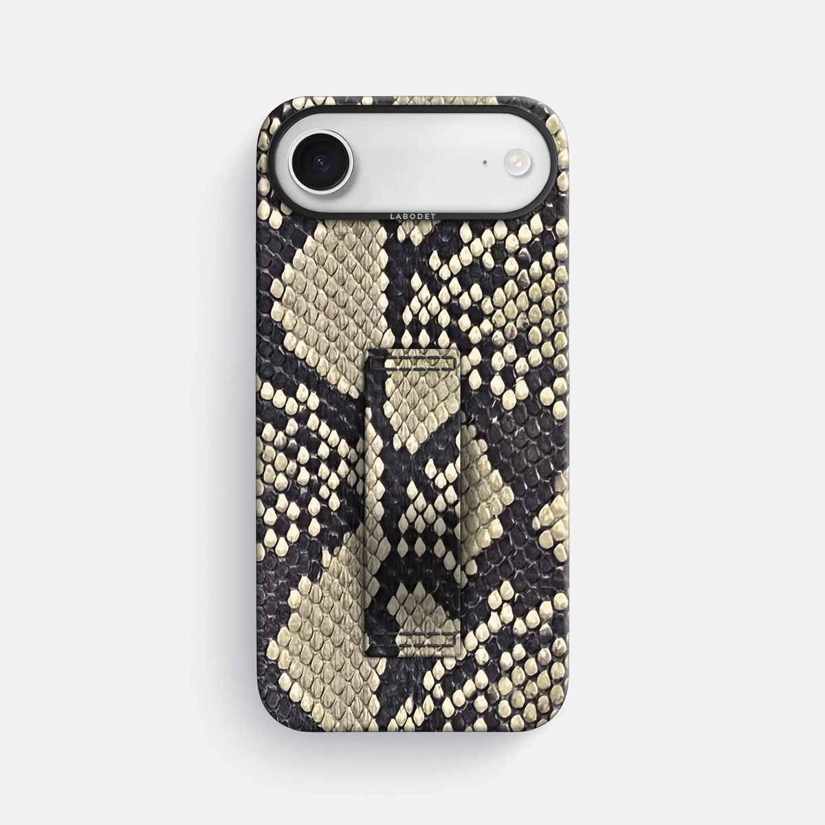 Finger Case For iPhone 17 Air In Deluxe Python -1 | Savannah-Black