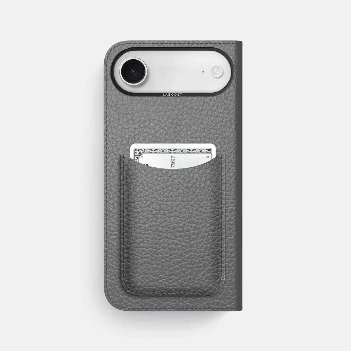 Folio Case with Card For iPhone 17 Air In Calf -3 | Souris-Black