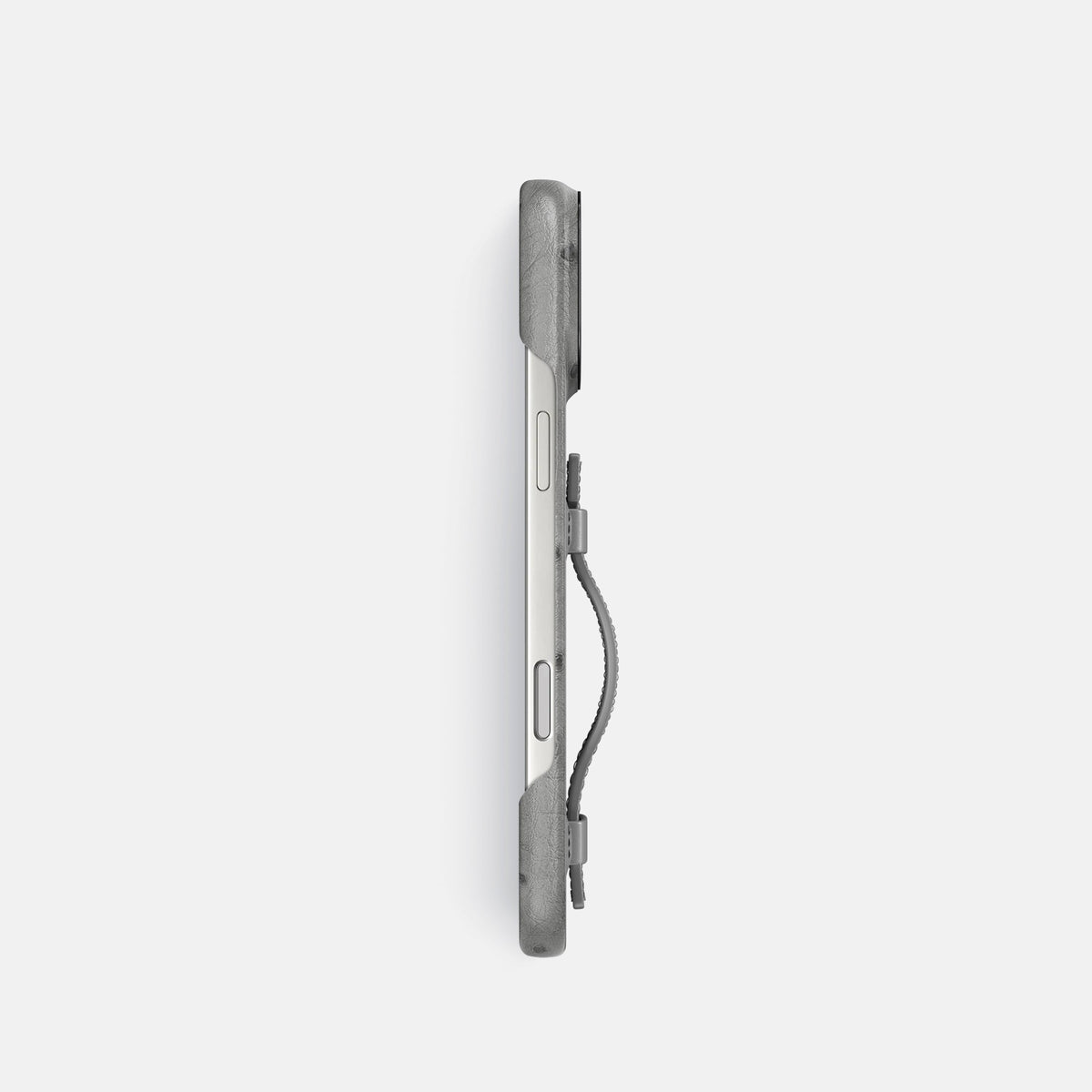 Handle Case For iPhone 18 Pro In Ostrich -3 | Silver-Black