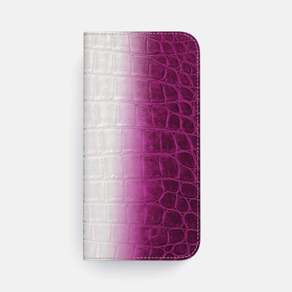 Folio Case For iPhone 17 Air In Himalayan Crocodile -4 | Fuchsia-Black