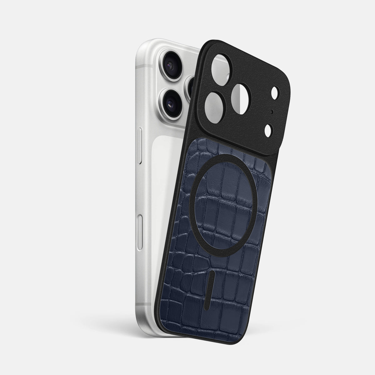 MagSafe Mask For iPhone 17 Pro Max In Alligator -1 | Navy-Blue