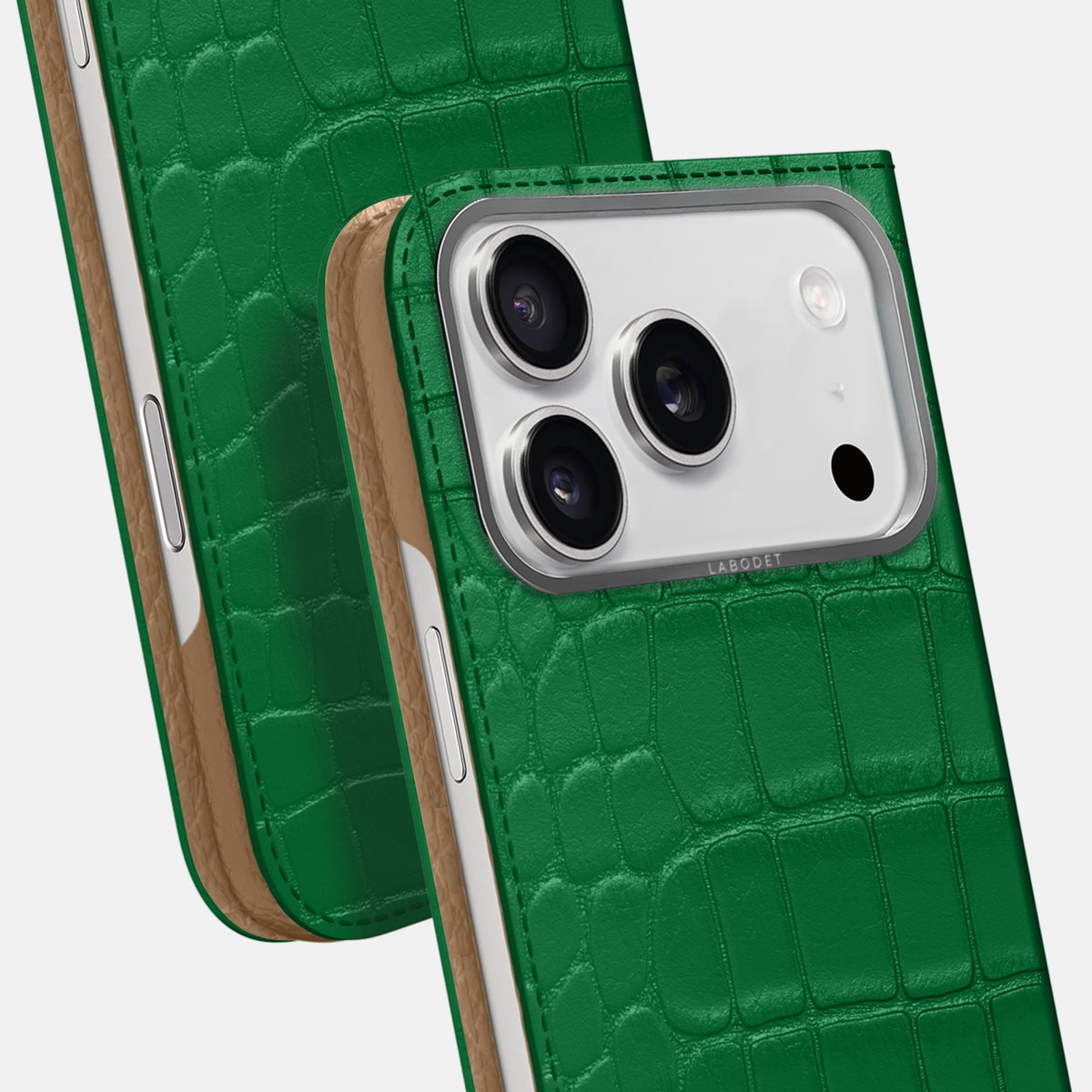 Folio Case For iPhone 17 Pro Max In Alligator -5 | Forest-Green-Steel