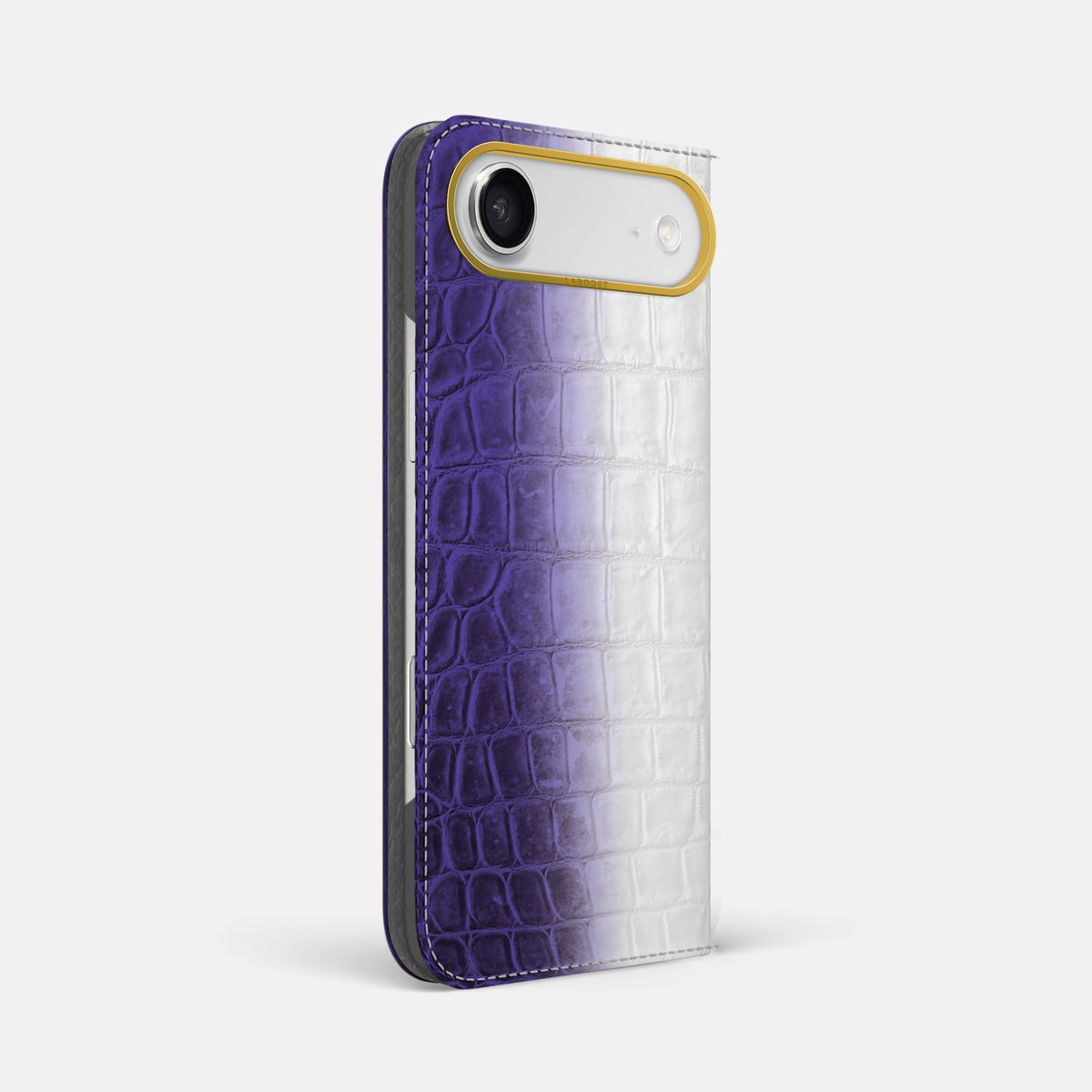 Folio Case For iPhone 17 Air In Himalayan Crocodile -1 | Purple-Gold