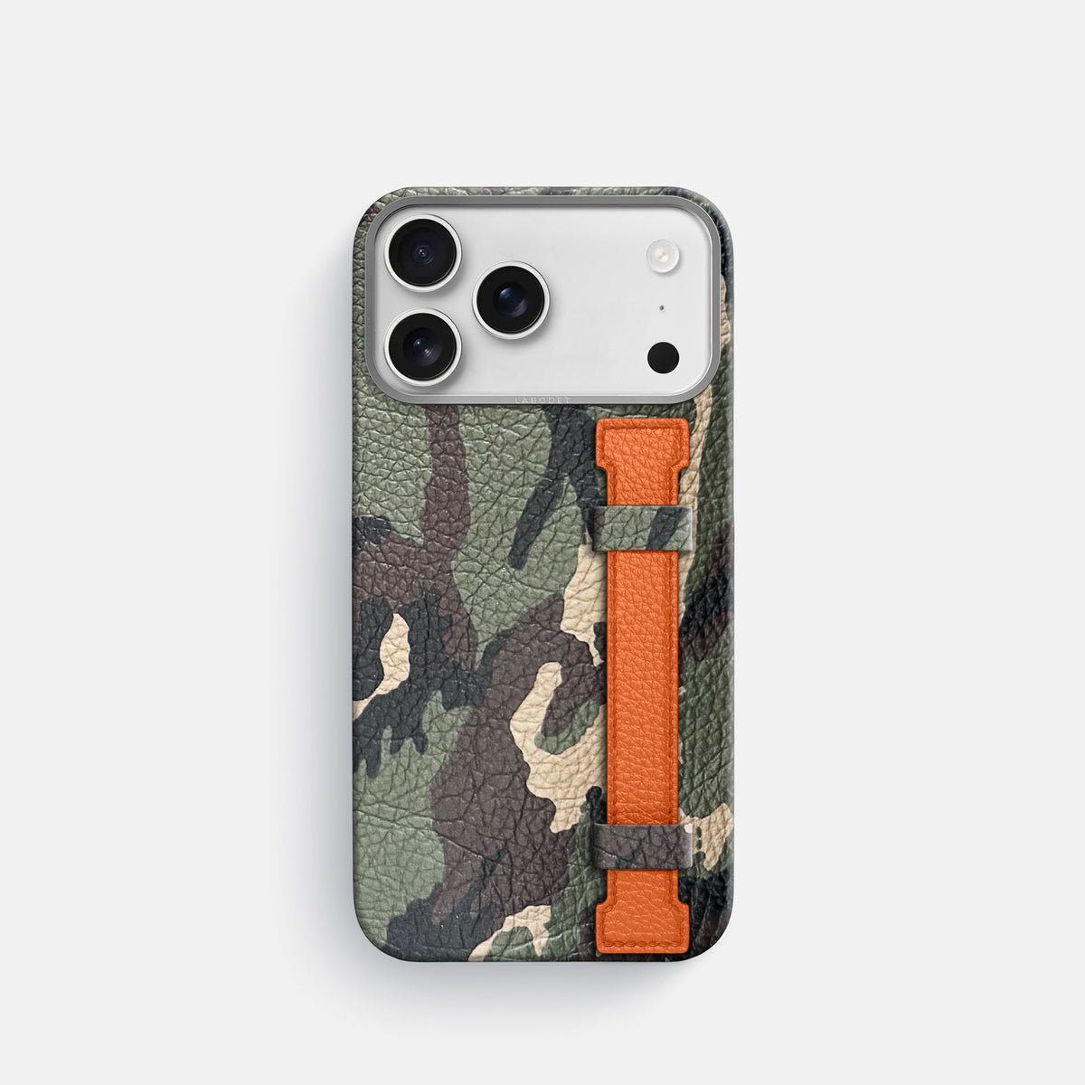 Handle Case Coloré For iPhone 18 Pro In Calf -1 | Camouflage-Steel