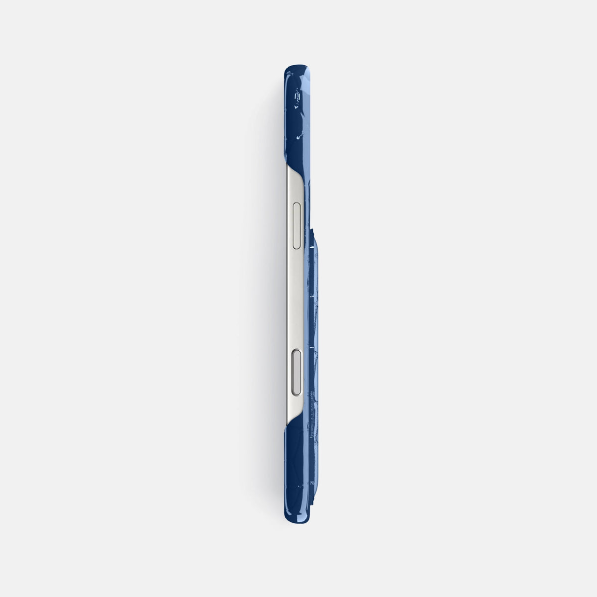 Slim Card Case For iPhone 18 Pro Max In Shiny Alligator -3 | Mediterranean