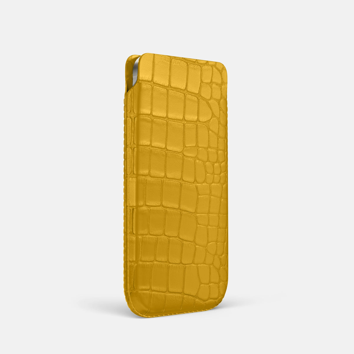 Pouch Case For iPhone 18 Pro In Alligator -2 | Yellow