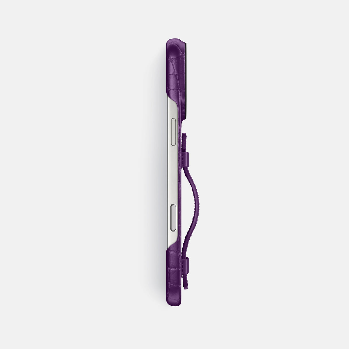 Handle Case For iPhone 17 Pro Max In Alligator -3 | Purple-Black