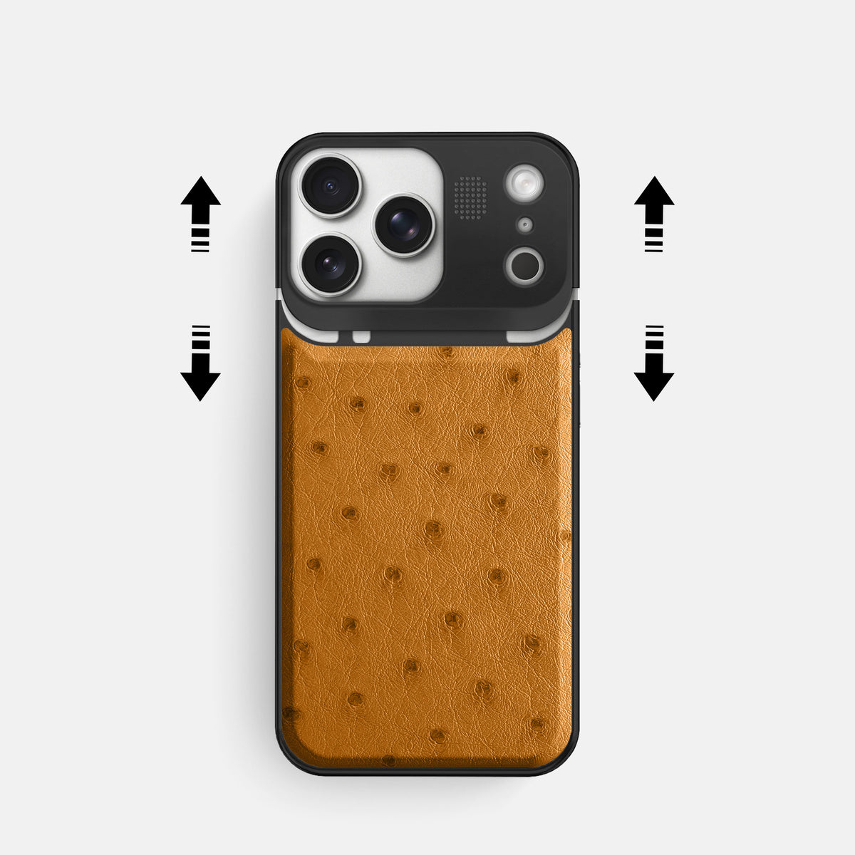 Metal Case For iPhone 17 Pro In Ostrich -2 | Chestnut-Black