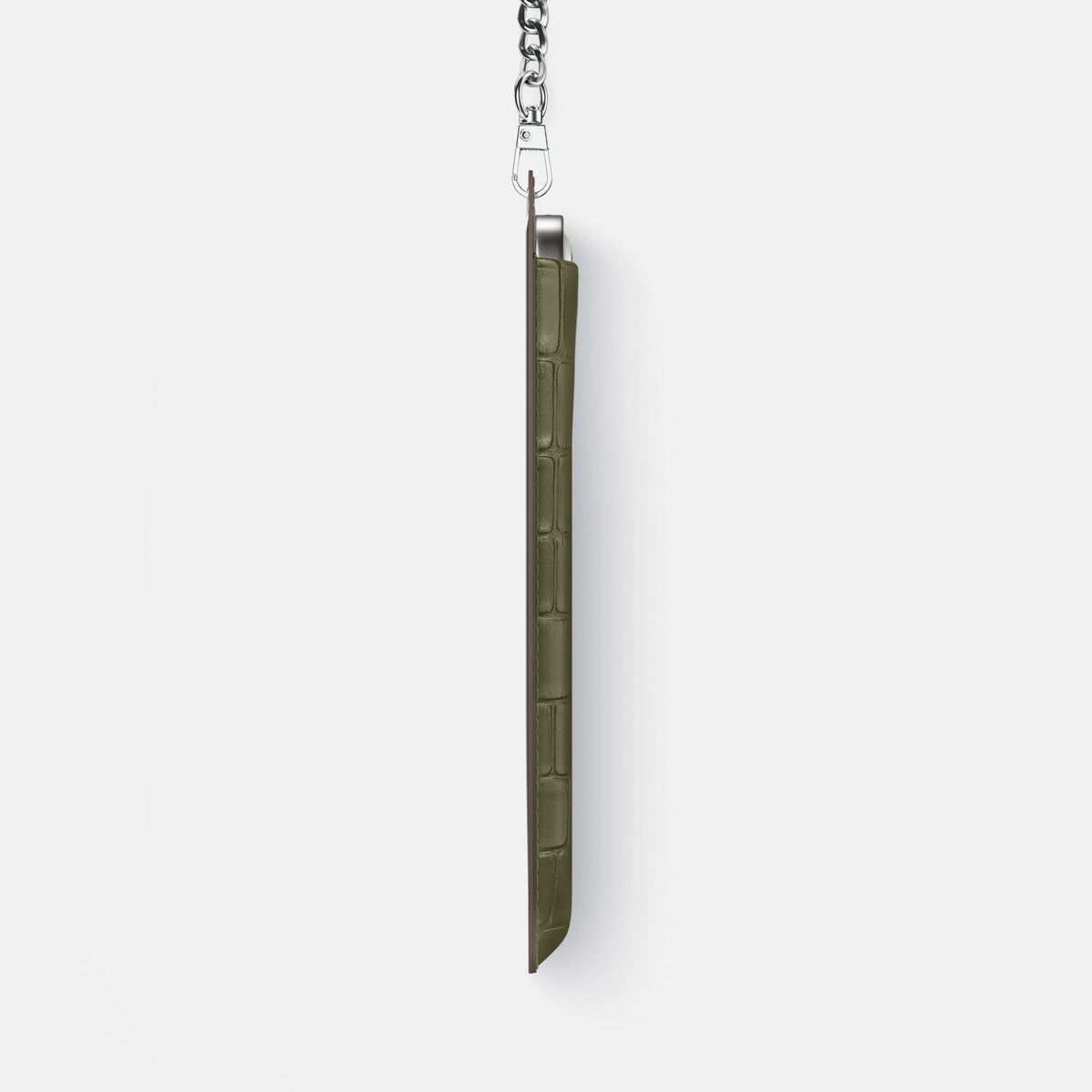 Crossbody Bag For iPhone 18 Pro In Alligator -4 | Kaki-Green-Steel